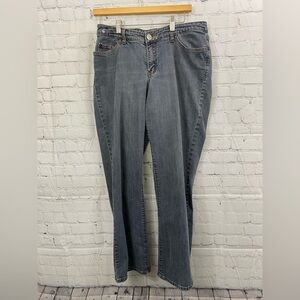 Venezia Gray Wash Straight Bootcut Jeans Womens Plus Size 1 Average (size 14)